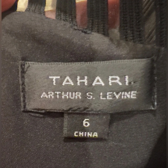 Tahari by Arthur Levine size 6 black cutout A-Line dress - Picture 2 of 11